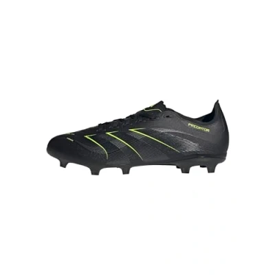 Afbeelding van adidas Uniseks Volwassen PREDATOR LEAGUE Firm Ground/Multi Ground Football Boots, Core Black/Carbon/Lucid Lemon, 43 1/3 EU