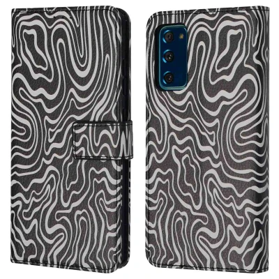 Afbeelding van Samsung Galaxy S20 FE Hoesje Kunstleder iMoshion Bookcase Black And White Telefoonhoesje