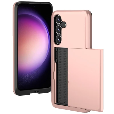 Afbeelding van Samsung Galaxy S24 Hoesje Kunststof iMoshion Backcover/Hardcase Rosé goud Telefoonhoesje