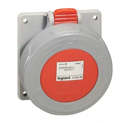 Afbeelding van Legrand cee inbouw contactdoos 400v 16a 4p a ip67 p17 tempra pro 555389