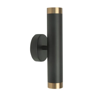 Afbeelding van Highlight Zwart met gouden wandspot Perugia up &amp; down W3675.38