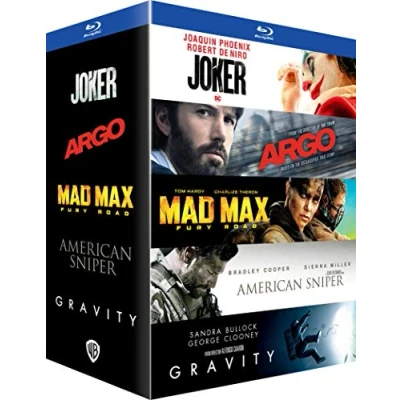 Afbeelding van Coffret 5 Films : Joker + Argo Mad Max Fury Road American Sniper Gravity