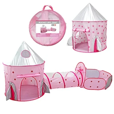 Afbeelding van Benebomo speeltent en tunnel voor kinderen, 3 in 1 pop up ballenbak peuters, jongens, meisjes, binnen buiten, met