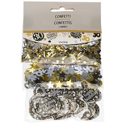 Afbeelding van Confetti Sparkling zilver goud 30 jaar.