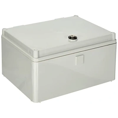 Afbeelding van ELEKTRO PLAST 1,Schakelkast UNI min met slot 300x200x160mm opbouwverdeelkast industriële behuizing schakelkast 43.01 IP65 5900,wit