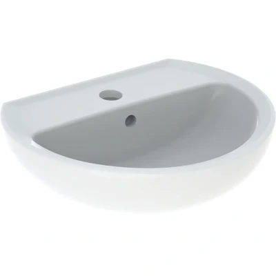 Afbeelding van Geberit Bastia fontein 50 x 41 cm wit met kraangat en overloop rond