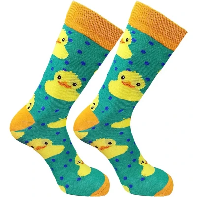 Afbeelding van Eenden sokken Grappige Eend Maat: one size ( 38 45 ) Kleur: blauw Goede kwaliteit ! Grappig Funny kadotip