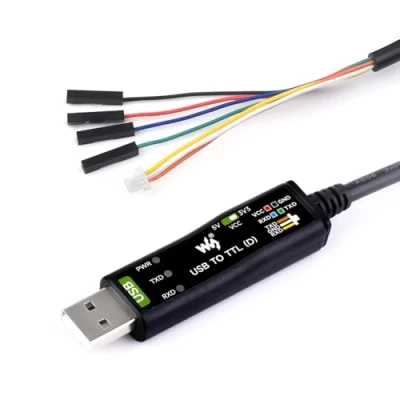 Afbeelding van Waveshare Industrial USB TO TTL (D) Serial Cable, FT232RNL Chip, Multi Protection Circuits, For Win7/8/10/11/Mac/Linux, With 4pin Header+SH1.0 3PIN Connector, Raspberry Pi 5 Port Debugging