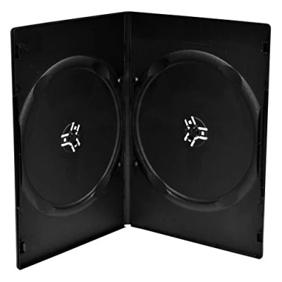 Afbeelding van DVD 2 doosjes slim dubbel 7mm 100 stuks zwart