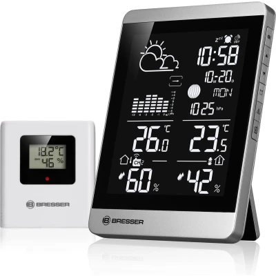 Afbeelding van Bresser Weerstation ClimateTemp NDV NEO Draadlose Sensor Zilver