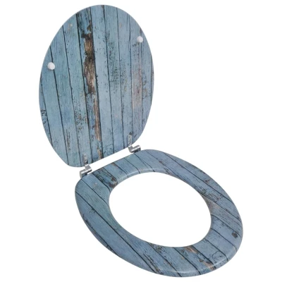 Afbeelding van Toiletbril met MDF houten ontwerp