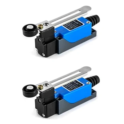 Afbeelding van QWORK® Eindschakelaar, 2 stuks ME 8108 Verstelbare Roller Lever Arm NC + NO (DPDT), CNC Router