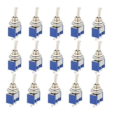 Afbeelding van CESFONJER 15 Stks SPDT Mini Micro Tuimelschakelaar, ON/Off 3 Pins 2 Positie Miniatuur Tuimelschakelaar AC 125V/6A