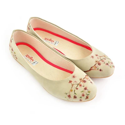 Afbeelding van GOBY Sakura Breeze Ballerina’s Handmade Vegan Leer Dames Maat 40