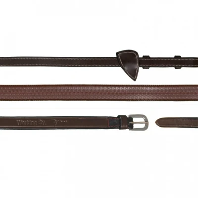 Afbeelding van Dy on 5/8 Rubber Reins Working Brown Maat Cob