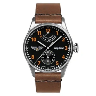 Afbeelding van bauhaus Automatisch horloge Tornado horloge, herenhorloge, Made in Germany, mechanisch leren band