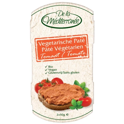 Afbeelding van Pate Mediterranee Vegetarische Paté Tomaat 100GR