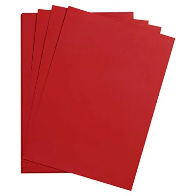 Afbeelding van Clairefontaine Ref 975256C Maya glad gekleurde tekenkaart (verpakking van 25 vellen) 185 g/m² A4 (29,7 x 21cm) Rode kleur Diep geverfd, zuurvrij, pH neutraal