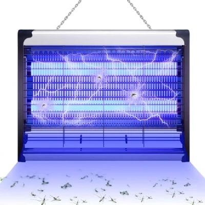 Afbeelding van Insectenverdelger, elektrische vliegenval, muggenval, elektrisch met uv licht, 4 W, muggenlamp, muggenbescherming, insectenlamp ophangketting, vliegenvernietiger voor thuis, keuken, restaurants
