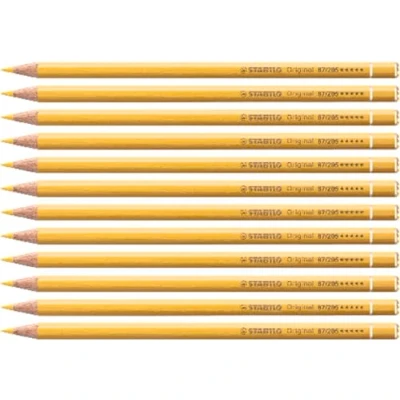 Afbeelding van Premium kleurpotlood STABILO Original 12 stuks neutraal geel