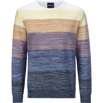 Afbeelding van Babista Carieno Trui, Heren, Maat: Medium, Orange blau gestreift