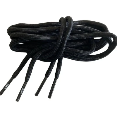 Afbeelding van Schoenveter zwart Rond 140 cm lang x 4 mm breed