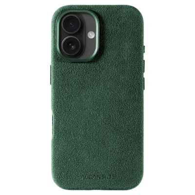 Afbeelding van iPhone 16 Plus Alcantara Case Midnight Green