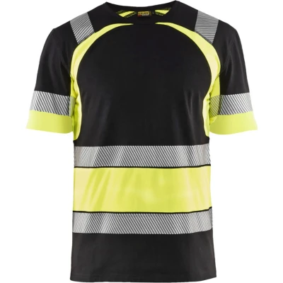 Afbeelding van Blaklader T shirt High Vis 3421 Zwart/High Geel Maat XL