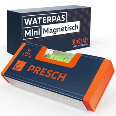 Afbeelding van Presch Mini Waterpas 11cm Versterkte magneet voor maximale hechting Compact ontwerp Innovatieve impactbescherming &amp; onbreekbaar acrylglas Exacte uitlijning met ongeëvenaarde nauwkeurigheid