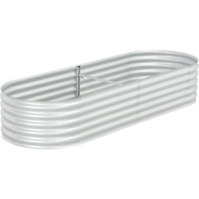Afbeelding van Plantenbak verhoogd 240x80x44 cm gegalvaniseerd staal zilver