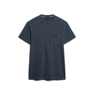 Afbeelding van Superdry Essential Washed Pocket Tshirt basic, Heren, Maat: Small, eclipse navy