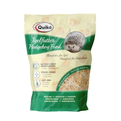 Afbeelding van Quiko egelvoer 500g Hoogwaardig met insecten, eierbisquit, vruchten en bessen Speciaal aangepast aan de behoeften van egels.