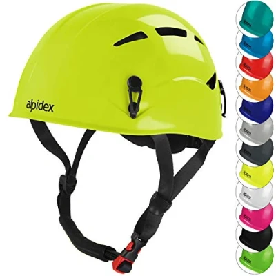 Afbeelding van ALPIDEX Universele klimhelm voor tieners en volwassenen EN12492 in verschillende kleuren, Kleur:lime green