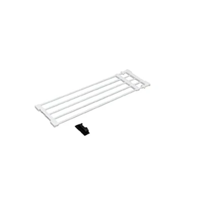 Afbeelding van Iris Ohyama, Stendibiancheria telescopico, 5 barre 75 / 120 cm, Senza fissaggio, Bagno, Facilità di montaggio, Spogliatoio Scaffale telescopico H J NST75 Bianco