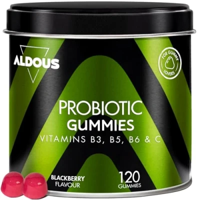 Afbeelding van Intestinale Probiotica Gummies 120 natuurlijke Bramensmaak Darmflora, Gas, Opgeblazen gevoel Probiotische Mix, Vitamine C, B3, B5, B6 Bifidobacterium, Lactobacillus