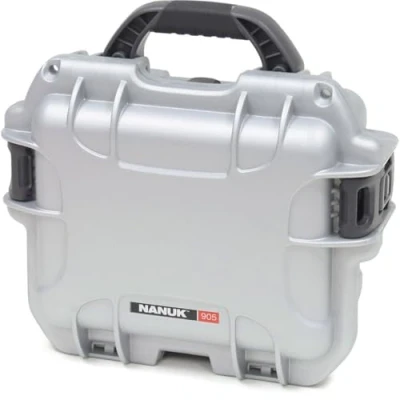 Afbeelding van Nanuk 905 Waterdichte Zilveren Beschermkoffer (Interne Afmetingen: 239 mm x 188 140 mm) met Aanpasbaar Schuim