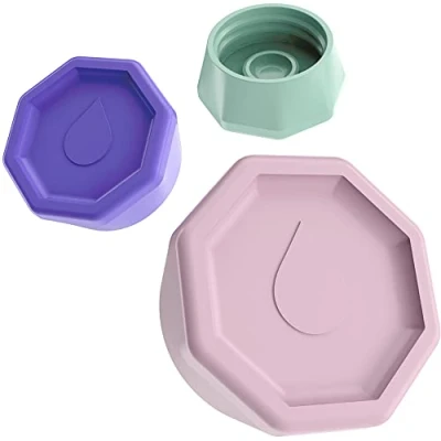 Afbeelding van Sodaquip® Deksel glazen fles voor Sodastream Crystal NIEUW 3x moderne deksels flessen Sluiting / flessendeksel (3x pastel)