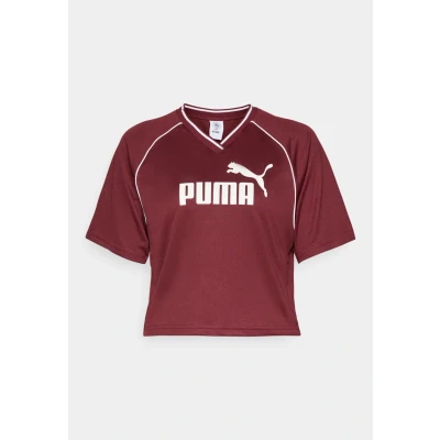 Afbeelding van Puma Relaxed Cropped Football Tshirt print, Dames, Maat: XL, Black