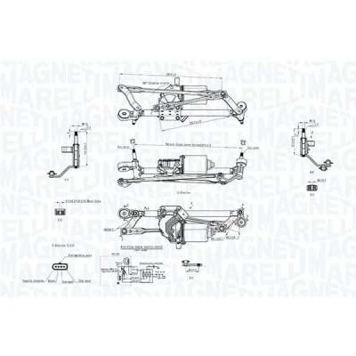 Afbeelding van Magneti Marelli Ruitenwisserarm en mechanisme 064351746010