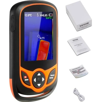 Afbeelding van VEVOR Warmtebeeldcamera voor Android 256 x 192 pixels, hoge resolutie, 0,07 C, warmtegevoeligheid, temperatuurbereik van 20 C tot 550 infraroodcamera 25 Hz, ideale keuze huisinspectie,