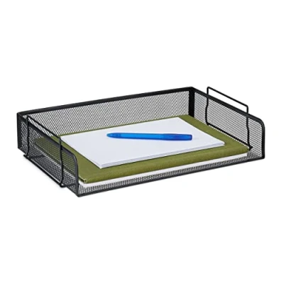 Afbeelding van Relaxdays brievenbak metaal stapelbare documentenbak moderne bureau organizer a4