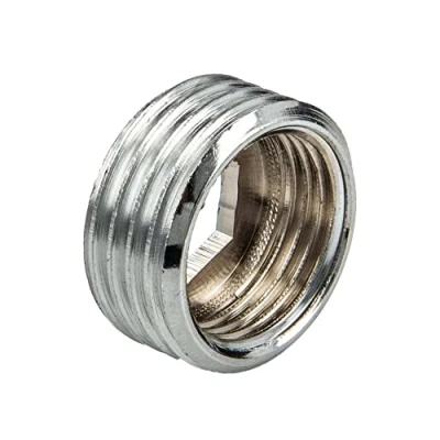 Afbeelding van tecuro Verloopstuk buitendraad G 1/2 inch x binnendraad Rp 3/8 messing verchroomd