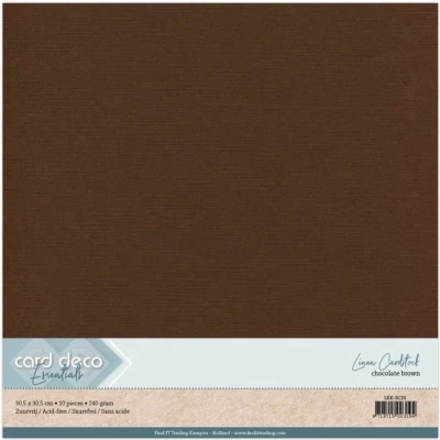 Afbeelding van Scrap Chocoladebruin Linnenkarton 10 stuks