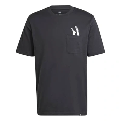Afbeelding van adidas Sportswear Lounge Slides Graphic Pocket T shirt Heren Zwart S