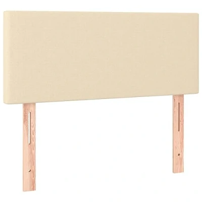 Afbeelding van vidaXL Hoofdbord 100x5x78/88 cm stof crèmekleurig, hoofdeinde, houten bedonderdeel, hoofdbord, slaapkamermeubel, bedaccessoire
