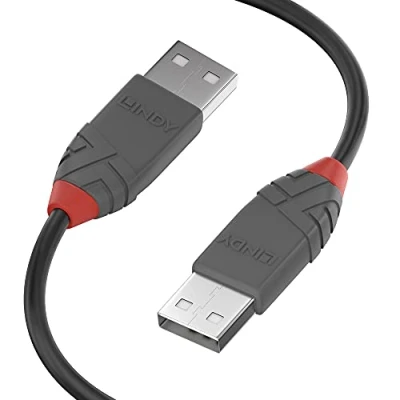 Afbeelding van Lindy 36694 3m USB A Mannelijk Zwart, Grijs kabel
