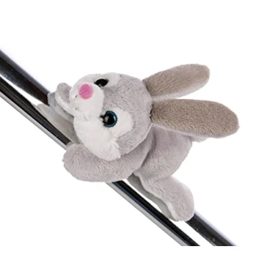 Afbeelding van MagNICI konijn Fynn Fluffy 12cm grijs Duurzame knuffel met magneet magnetisch dier voor koelkast, schoolbord, metaal en nog veel meer, geweldig geschenkidee