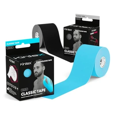 Afbeelding van Kintex kinesiologie tape Classic, 2 rollen 5 cm x m, huidvriendelijk en waterdicht tape, fysiotape, medische (gemengd)