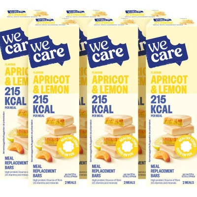 Afbeelding van 6x WeCare Meal Replacement Bars Abricot Lemon 116 gr