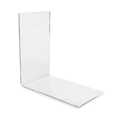 Afbeelding van 10 stuks boekensteunen ECO (7,0 tot 8,5 x 14,0 cm) hoekboekensteun/boekhouder voor kleine boeken/zakboeken, cd&#039;s, origineel Plexiglas®, verpakking van